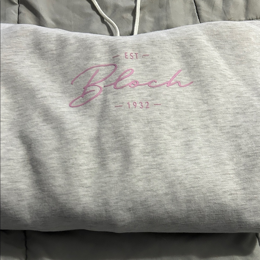 Bloch Light Gray Pullover with Pink Script